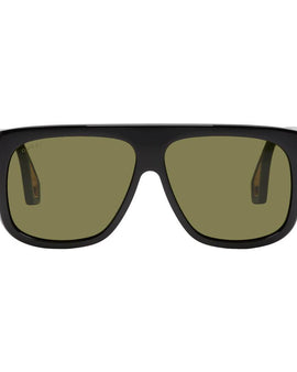 Gucci Black Thick Shield Sunglasses